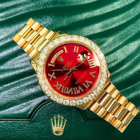 rolex red dial replica|rolex with red face.